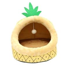 Imagem de Gralara Cama de dormir para gato, de gato de desenho animado, casa macia para animais de estimação, cama de gato para cães pequenos, eu