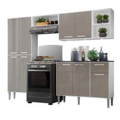 Imagem de Armário De Cozinha Compacta C/ 3 Leds 4 Pçs Xangai Multimóveis V3415 B