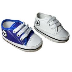 Imagem de Kit 2 Pares Tênis Sapatinho Para De Bebê - Baby's Shoes, Branco, Azul,