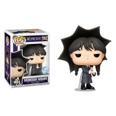 Imagem de Boneco Funko Wandinha c/ Guarda-Chuva 1552 Wednesday Vinil Multicolorido 10cm Pop Exclusivo