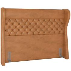 Imagem de Cabeceira Cama Box Casal 140 cm P05 Madrid Couríssimo Whisky - Lyam Decor