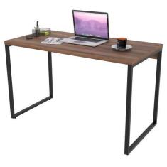 Imagem de Mesa De Escritório Office 135cm Estilo Industrial Prisma Nogal - Mpoze