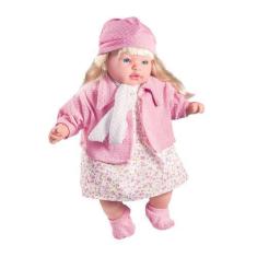 Imagem de Boneca Bebe Loira Canta Cantigas De Ninar Rose Ring - Milk Brinquedos