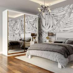 Imagem de Guarda-Roupa Casal Com Espelho Letícia 2 Pt 6 Gv Branco - Mobly