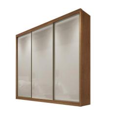 Imagem de Guarda Roupa Casal 3 portas 6 Gavetas 100%MDF Diamond Cumaru Fendi - N