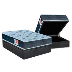Imagem de Cama Box Baú Casal: Colchão Espuma D45 Orthoflex Comfortpedic + Base CRC Courano Gray (138x188)