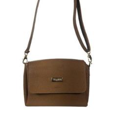 Imagem de Bolsa Alça Tiracolo Trissê Caramelo-Feminino