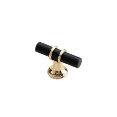 Imagem de Liga de zinco preto ouro porta alças armário de cozinha puxadores de gaveta sólida moda móveis lidar com ferragem, botão de ouro preto