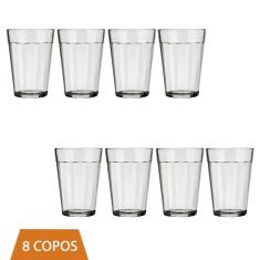 Imagem de Conjunto 8 Copo Americano Clássico Vidro Café 300ml Nadir