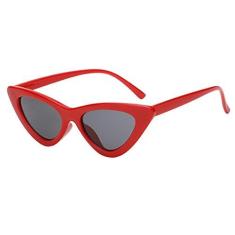 Imagem de oshhni Óculos Femininos Femininos Cateye Triângulo Vintage Fashion Espelhado Óculos de Sol UV400 -  