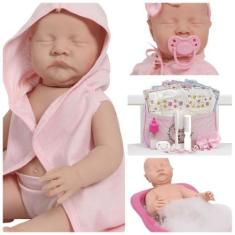 Imagem de Boneca Tipo Reborn Recém Nascida Premium Infantil Menina - Cegonha Dol