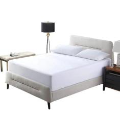 Imagem de Lençol impermeável com faixa elástica Capa de colchão antiderrapante Protetor de colchão macio e respirável Queen/King/Twin/Full, Branco, 100x200x30cm