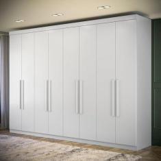 Imagem de Guarda-roupa Casal 8 Portas 4 Gavetas Master New Branco