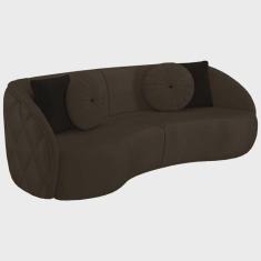 Imagem de Sofa 3 Lugares 240 Cm Passion Veludo Sl 942 Moll