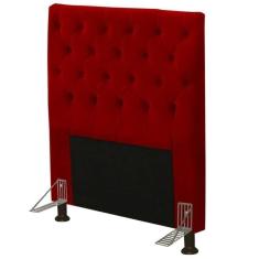 Imagem de Cabeceira Cama Box Solteiro 90Cm Cristal Suede Vermelho
