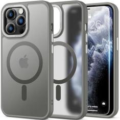 Imagem de SEXYMOM Capa magnética aprimorada para iPhone 15 Pro Max com protetor de tela - compatível com carregamento sem fio, teste de queda de nível militar de 6,4 m, capa fosca translúcida à prova de choque