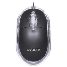 Imagem de Mouse USB Ótico com Led Azul 00830 1000dpi MS-10 - Exbom