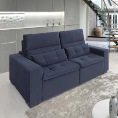 Imagem de Sofá Retrátil e Reclinável 2 Lugares 220cm Essence Azul