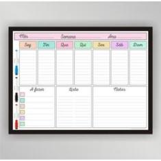 Imagem de Quadro Planejamento Mensal - Mod03 - Planner - Com Moldura