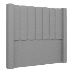 Imagem de Cabeceira Casal Queen Cama Box 160cm Claire I02 Linho Cinza - Mpozenat