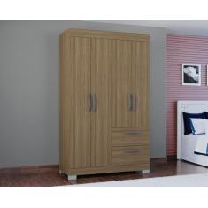Imagem de Guarda Roupa  Toquio 4 Portas 2 Gavetas - Castanho -Poquema - Poquema