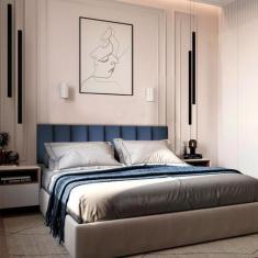 Imagem de Cabeceira De Cama Box Casal Estofada Modulada 1 Módulo 45X20cm - Ornat