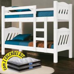 Imagem de Beliche Reforçada até 120kg Vira Duas Camas com 2 Colchões Probel Guar