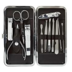Imagem de Cortador De Unha Kit Masculino Feminino 12pc Manicure Tesoura