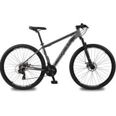 Imagem de Bicicleta Aro 29 Krw Alumínio Shimano 24 Vel Freio A Disco Suspensão S4 15.5 Grafite-Preto