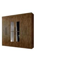 Imagem de Guarda Roupa Valença 6 Portas C Espelho Leifer Brauna - Móveis Atenas