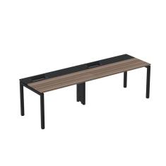 Imagem de Mesa Plataforma para Coworking para 2 Pessoas 140x792 Psc140 Walnut/Preto