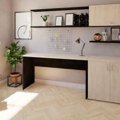 Imagem de Mesa Reta Corp 25mm 180 cm Bramov Móveis Preto/Geneve