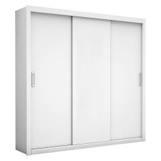 Imagem de Guarda Roupa Roupeiro Bahia 3 Portas De Correr 4 Gavetas Carioca Branco