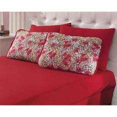 Imagem de Lençol Avulso Casal Malha Com Elastico Vermelho - Bouton