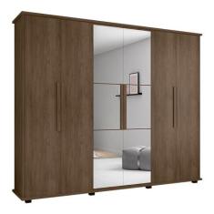 Imagem de Roupeiro 6 Portas Bérgamo Freijó com Espelho