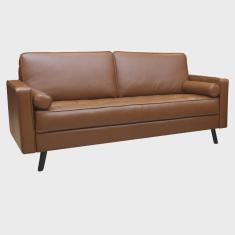 Imagem de Sofá de Couro 4 lugares Vancouver M06 Cor Conhaque 457 - Amarena Móveis