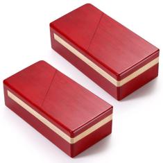 Imagem de Caixa de quebra-cabeça Zhanmai Presente de Natal de madeira vermelha mágica 14,5x7,5x