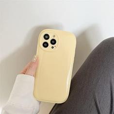 Imagem de Capa de celular reflexiva Cute Candy para iPhone 13 Pro Max 11 12 Pro Max Proteção de câmera Capa brilhante, amarela, para iPhone 13