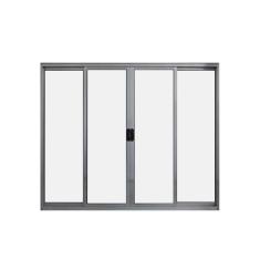 Imagem de Janela de Alumínio de Correr 100x120cm 4 Folhas Hale Esquadrias Brilhante