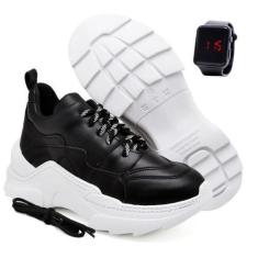 Imagem de Tênis Feminino Tratorado Chuncky Sola Alta + Relógio (Th184-Th185) - M