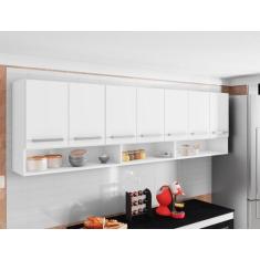 Imagem de Armario Aereo De Cozinha 7 Portas  Luxemburgo Branco Bela Casa - Casa