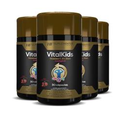 Imagem de 4X Vitalkids Vitamina C D Zinco 30Caps Mastigavel Hf