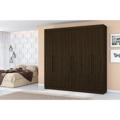 Imagem de Roupeiro Livorno 6 Portas 2 Gavetas Ébano - Aramóveis