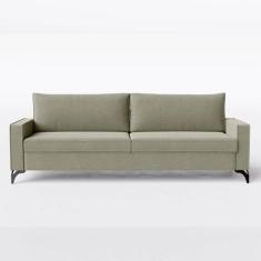 Imagem de Sofá Living em linho verde militar 2,00m Viena - Home Mobily