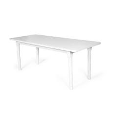 Imagem de Mesa Retangular 8 Lugares De Madeira 200x80cm Itália Branca