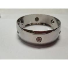 Imagem de pulseira bracelete quadrada de metal trabalhado prata liso com pedras 