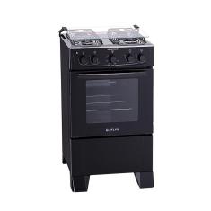 Imagem de Fogão 4 Bocas Atlas Mônaco Plus Com Mesa Inox E Acendimento Automático Preto Bivolt