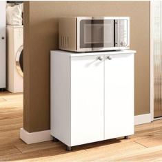 Imagem de Balcão Multiuso Âmbar com Tampo 2 Portas Branco
