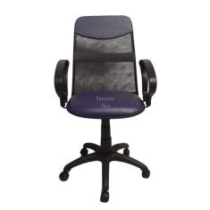 Imagem de Cadeira  diretor tela giratória com faixa - mecanismo relax -  braço fixo corano roxo