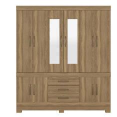 Imagem de Guarda Roupa De Casal 10 Portas House c/ Espelho Amendola - Bela Móvei